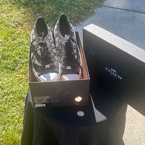 Coach Monogram Black and White Sneakers